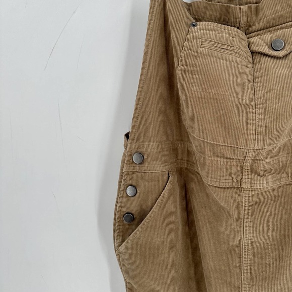 ASOS Denim Brown Corduroy Overall Dress Women's Size 12 - Picture 2 of 10